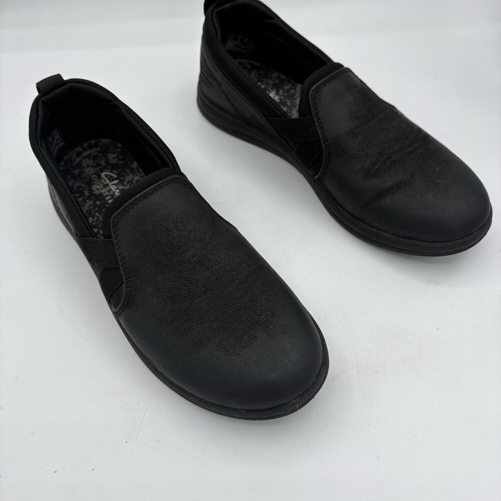 Clarks‎ Cloudsteppers Casual Loafers Womens Size 6 W Breeze Bali Black